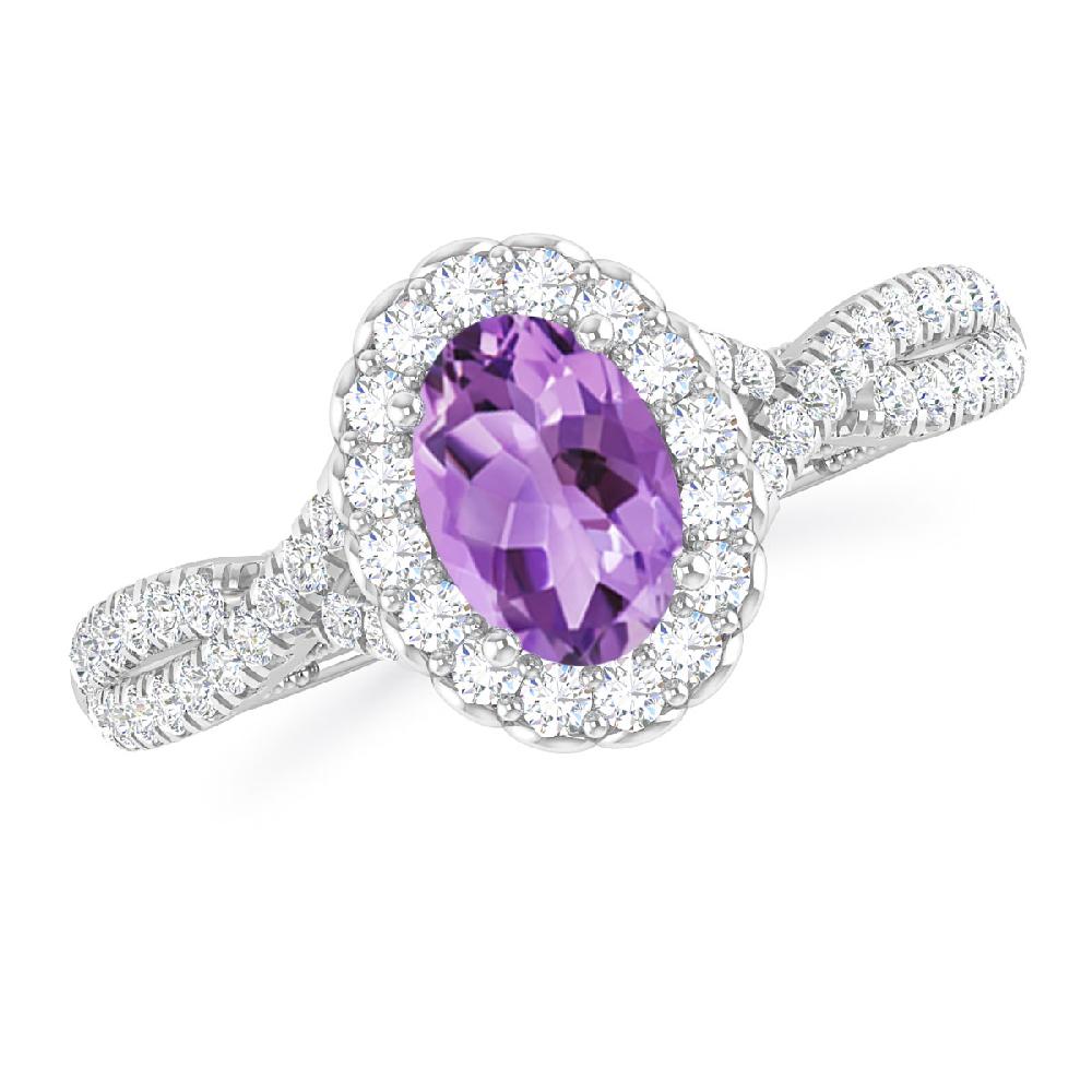 White Gold - Amethyst