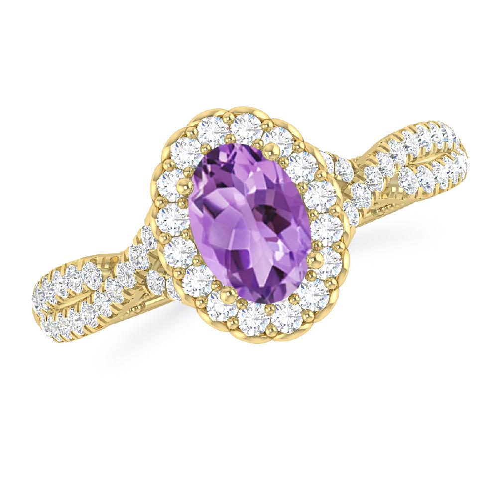 Yellow Gold - Amethyst