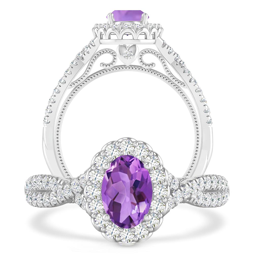 White Gold - Amethyst