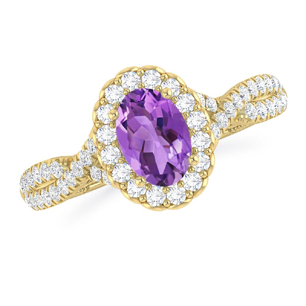 Yellow Gold - Amethyst