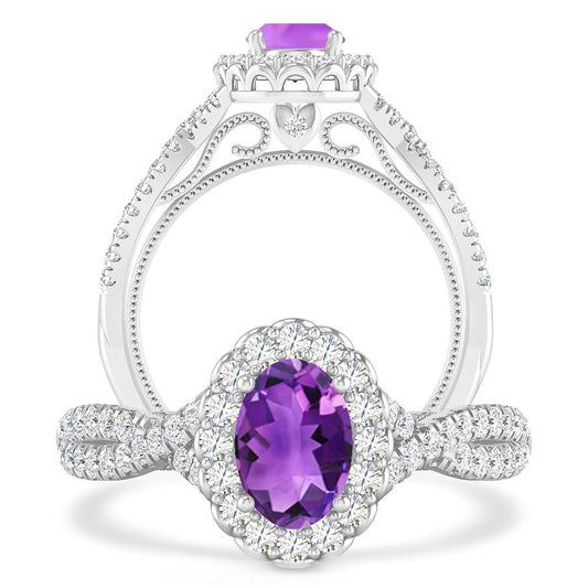 White Gold - Amethyst