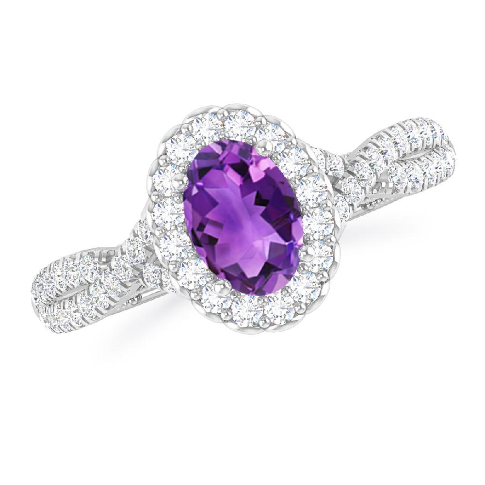 White Gold - Amethyst