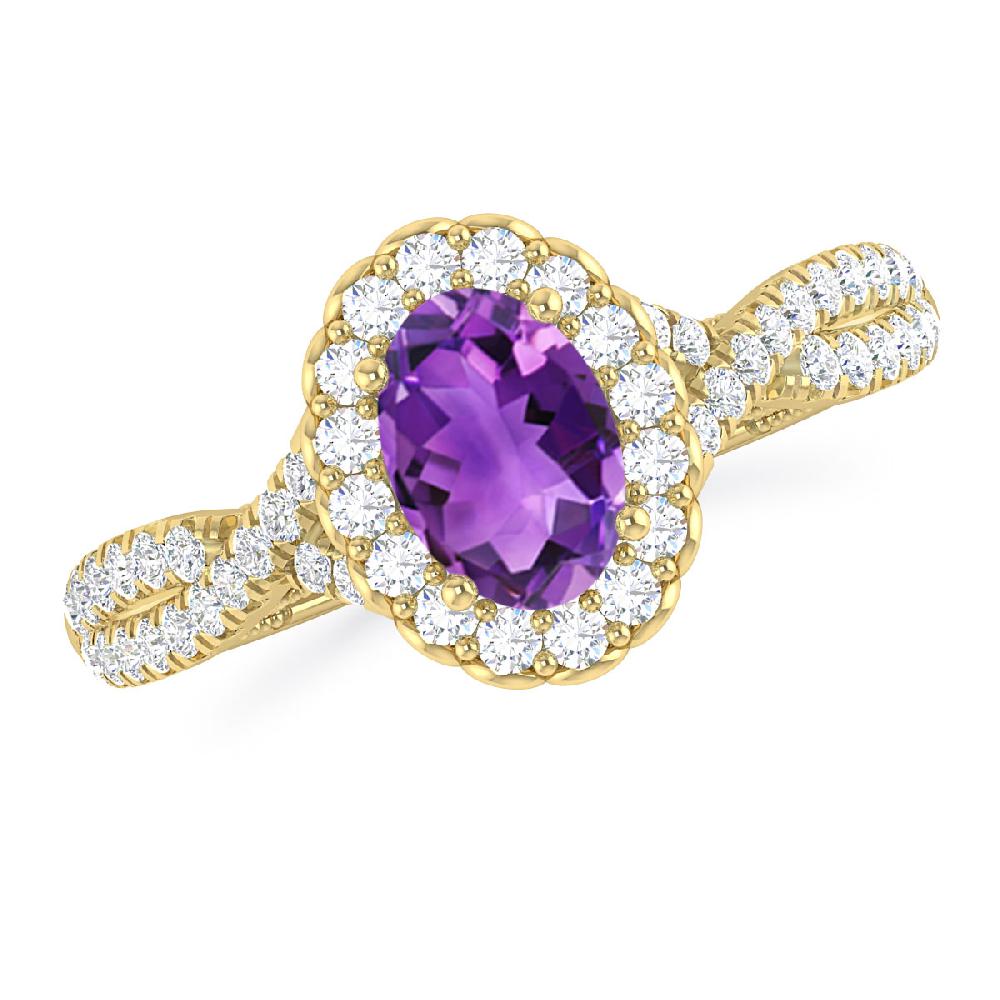 Yellow Gold - Amethyst