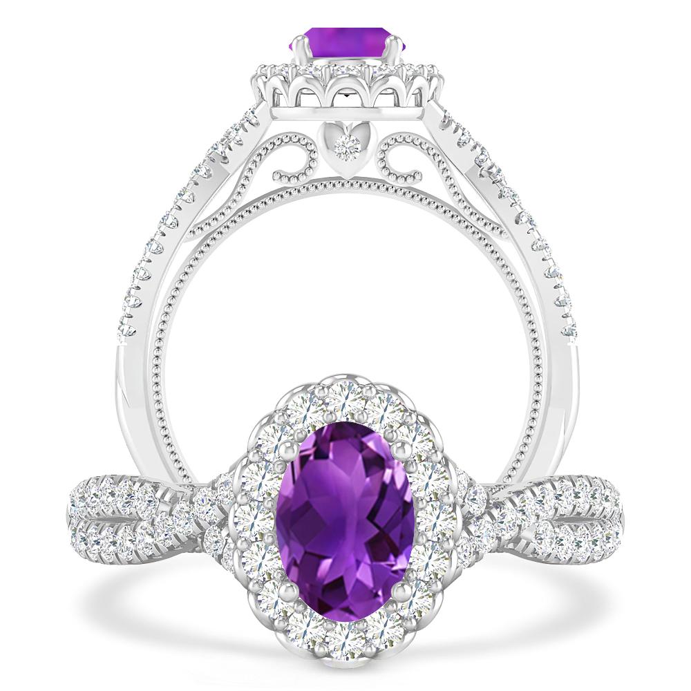 White Gold - Amethyst