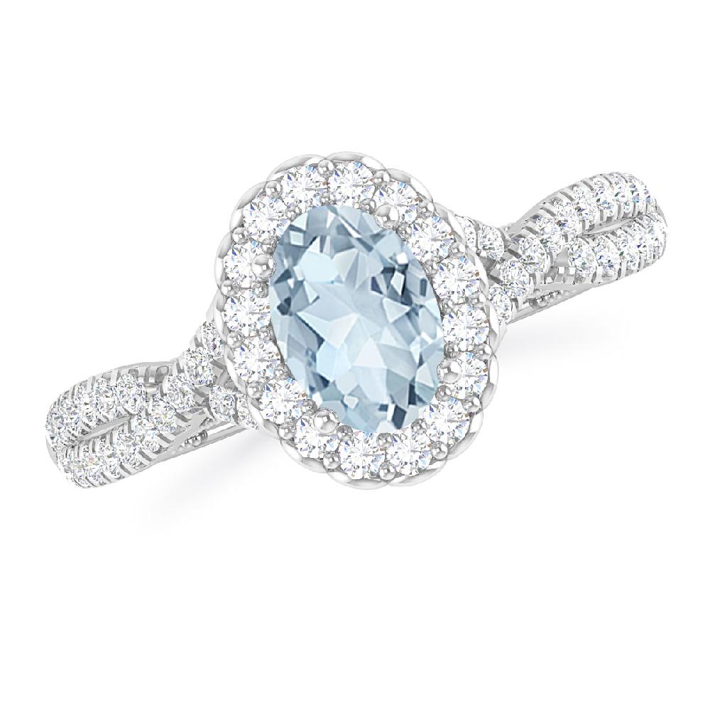 White Gold - Aquamarine