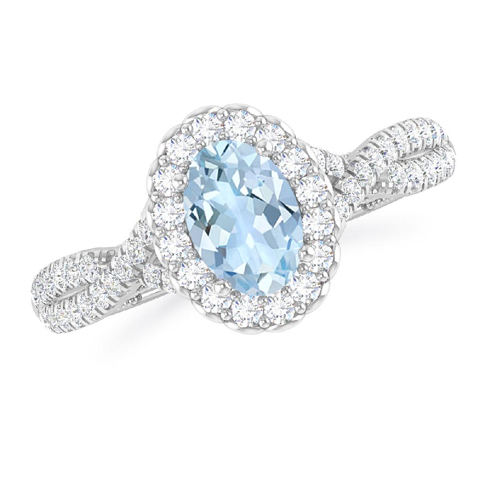 White Gold - Aquamarine