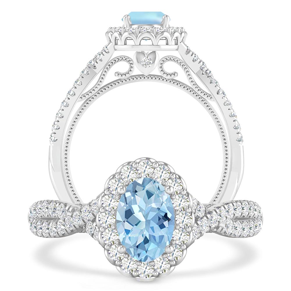 White Gold - Aquamarine