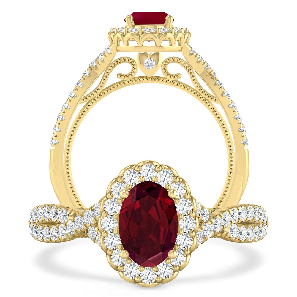 Yellow Gold - Garnet