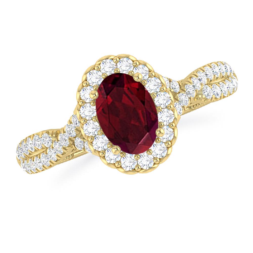 Yellow Gold - Garnet