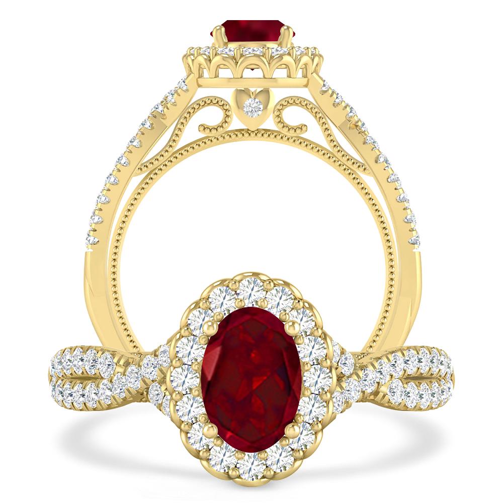 Yellow Gold - Garnet