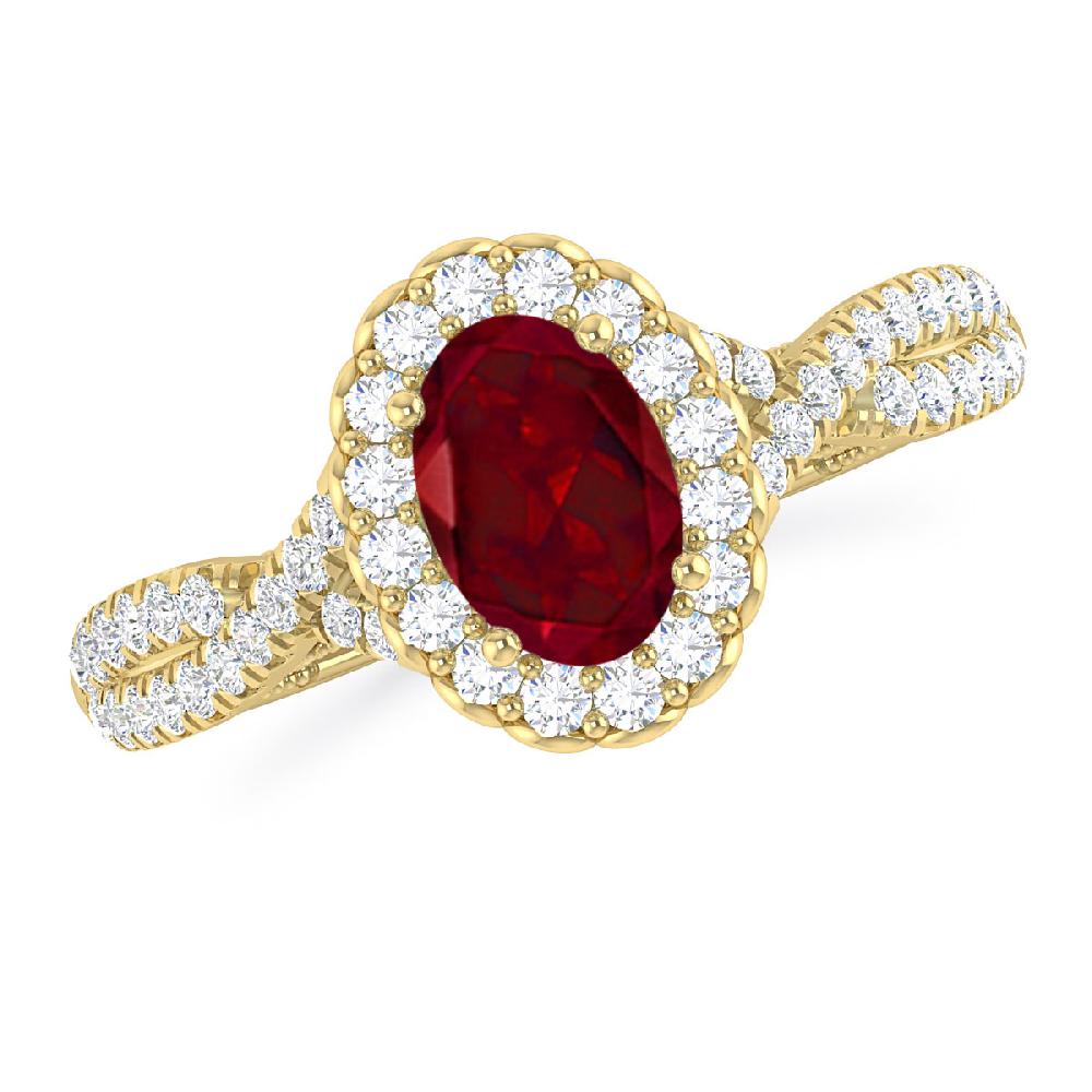 Yellow Gold - Garnet