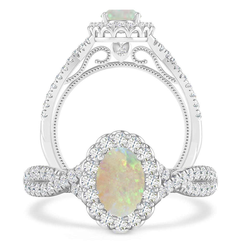 White Gold - Opal