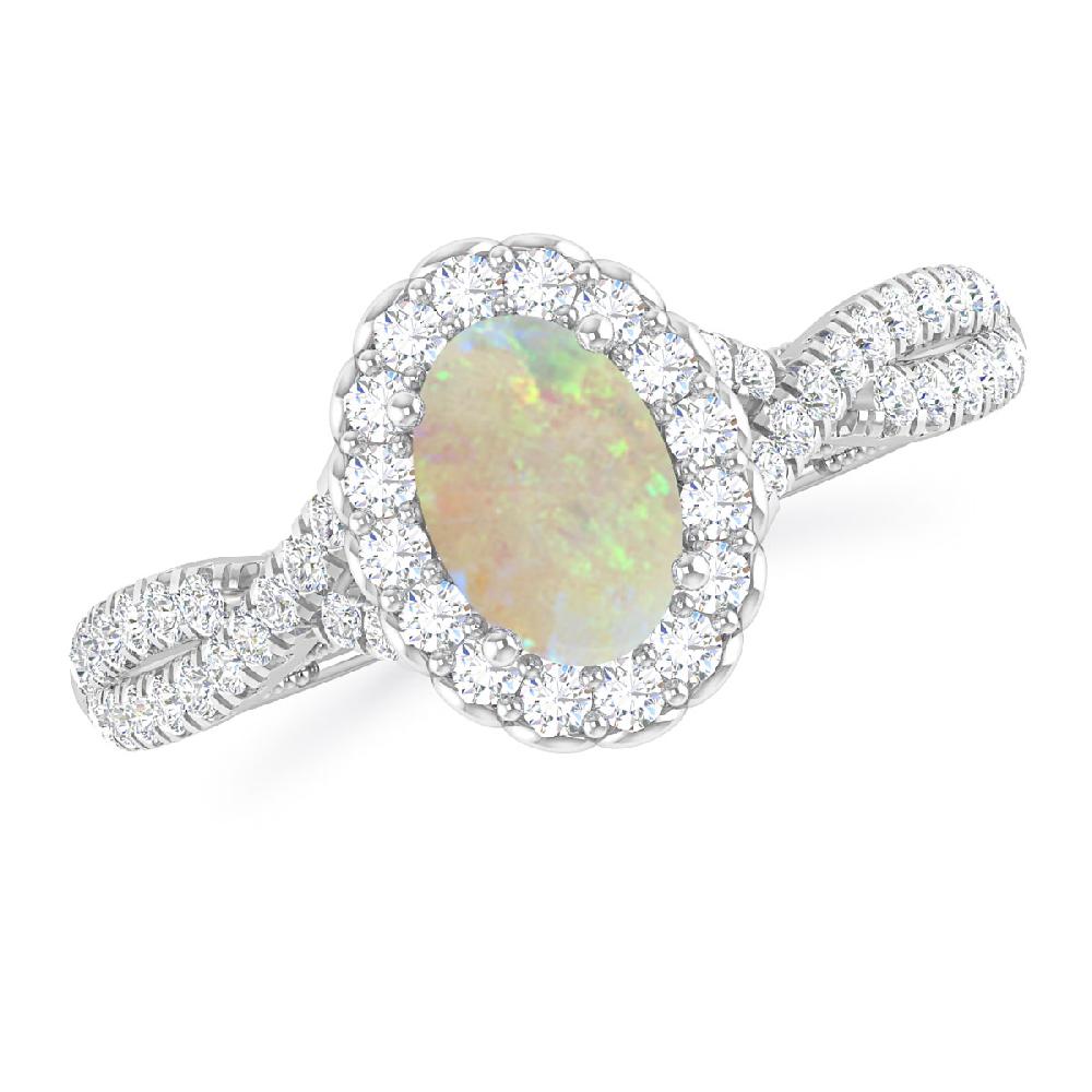 White Gold - Opal