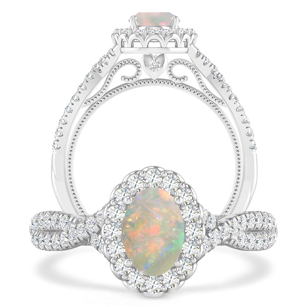 White Gold - Opal