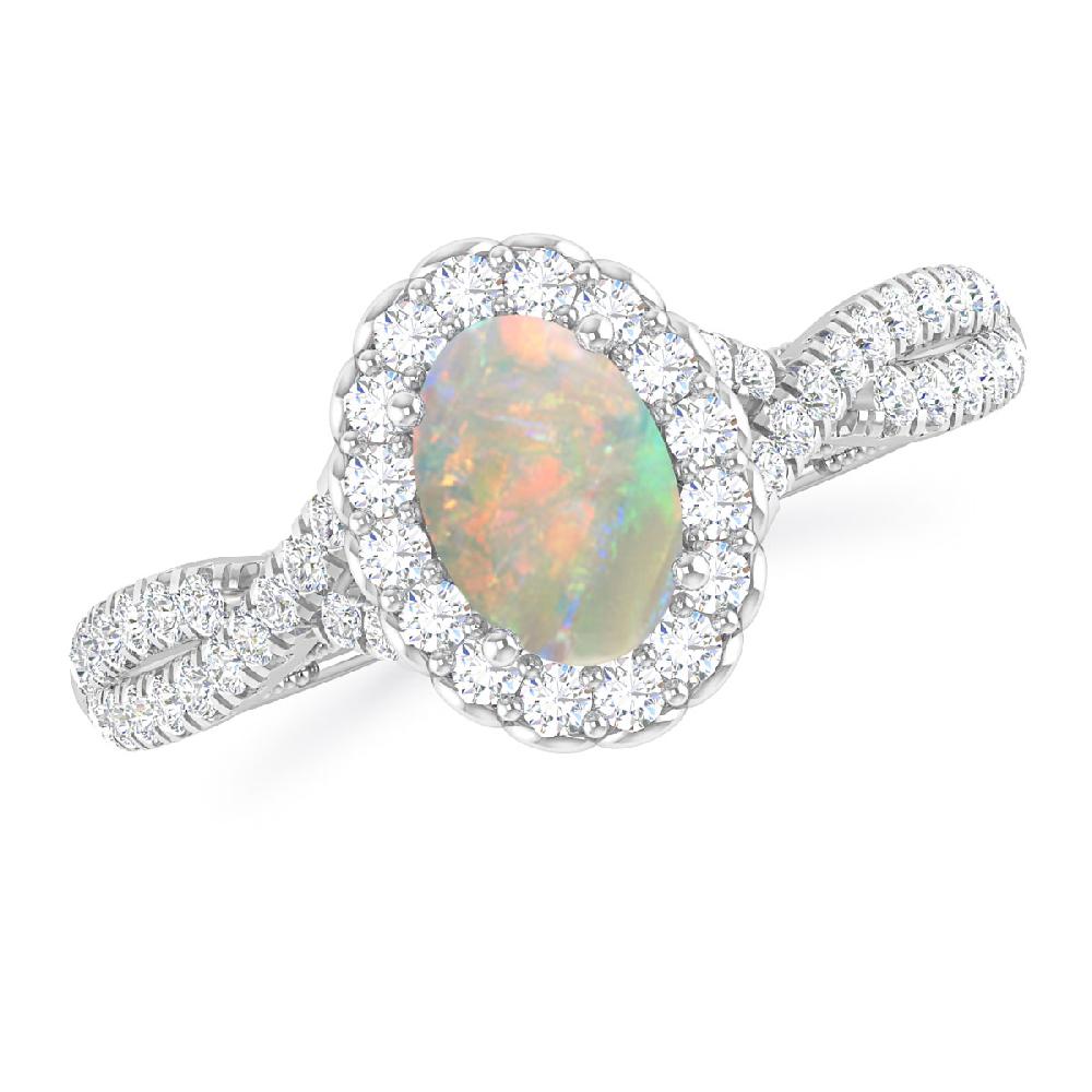 White Gold - Opal