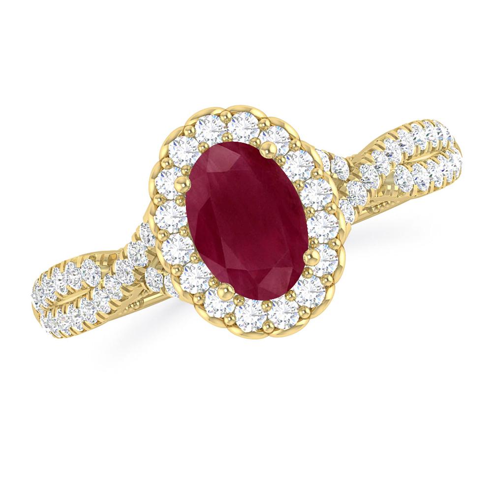 Yellow Gold - Ruby