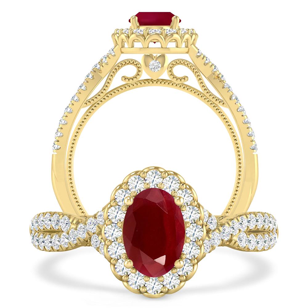 Yellow Gold - Ruby