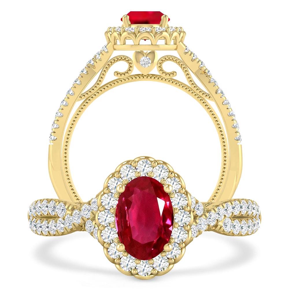 Yellow Gold - Ruby