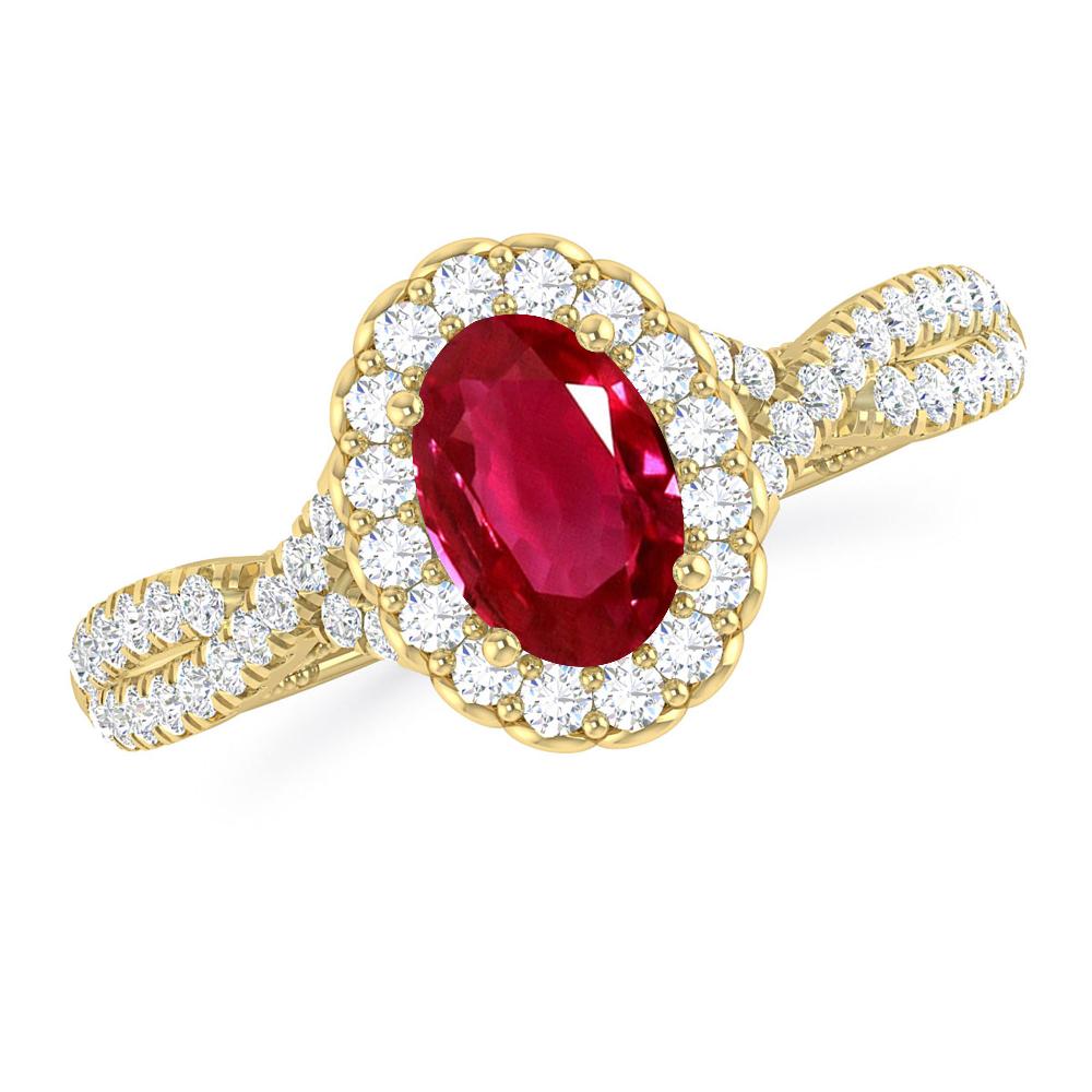 Yellow Gold - Ruby