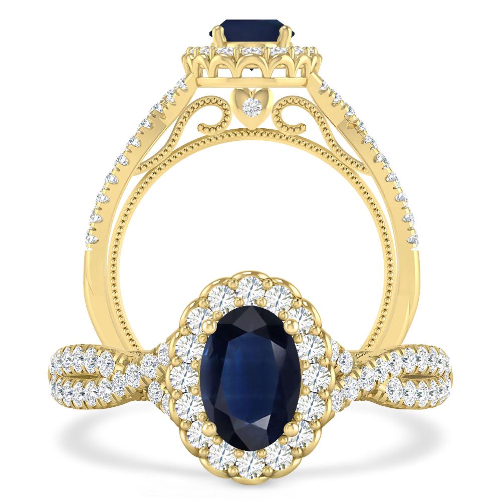 Yellow Gold - Sapphire