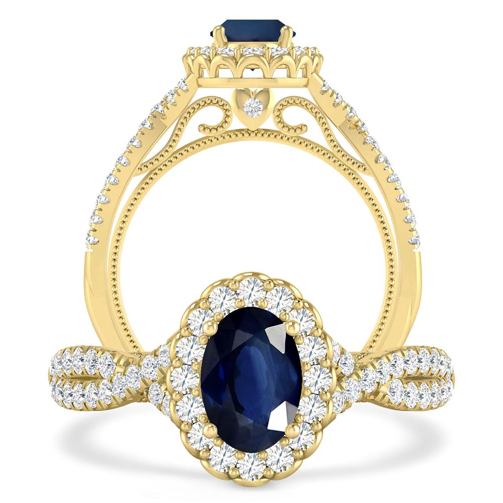 Yellow Gold - Sapphire