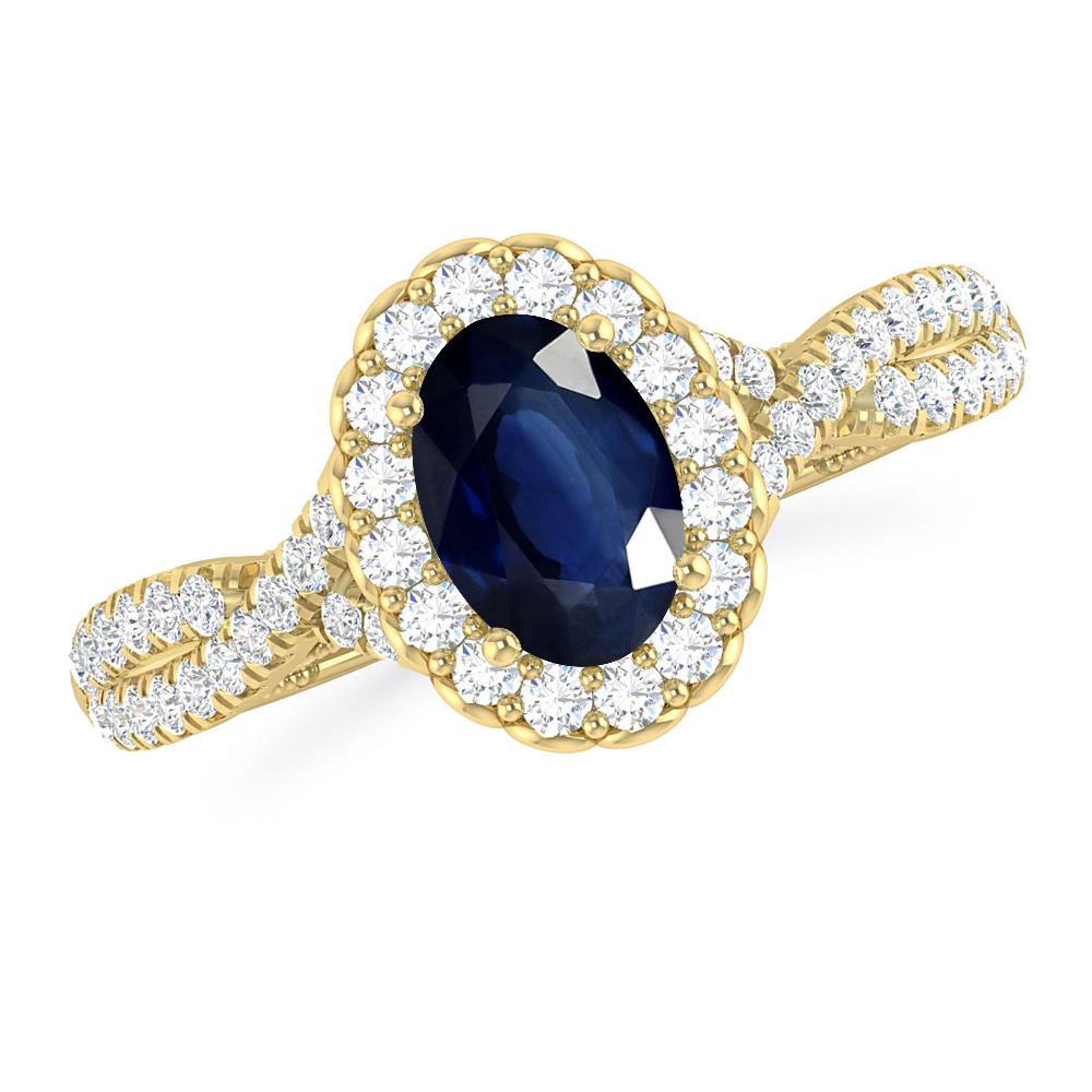 Yellow Gold - Sapphire