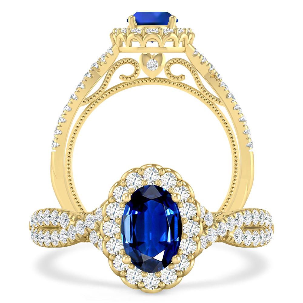 Yellow Gold - Sapphire