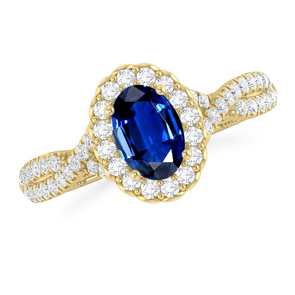 Yellow Gold - Sapphire