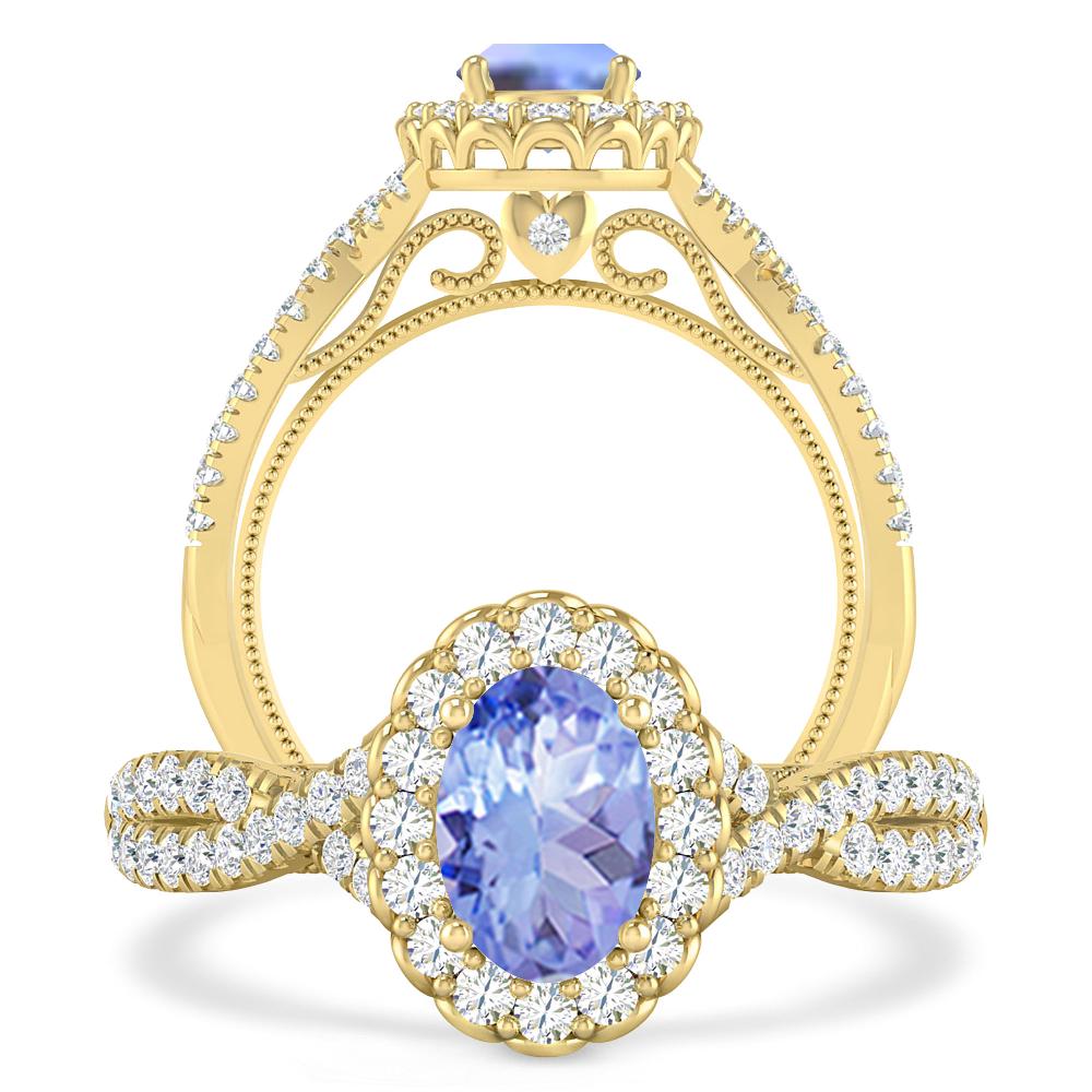 Yellow Gold - Tanzanite