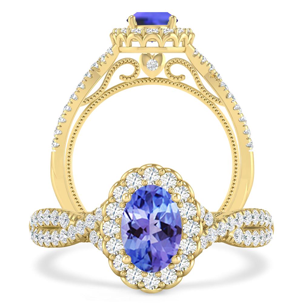 Yellow Gold - Tanzanite