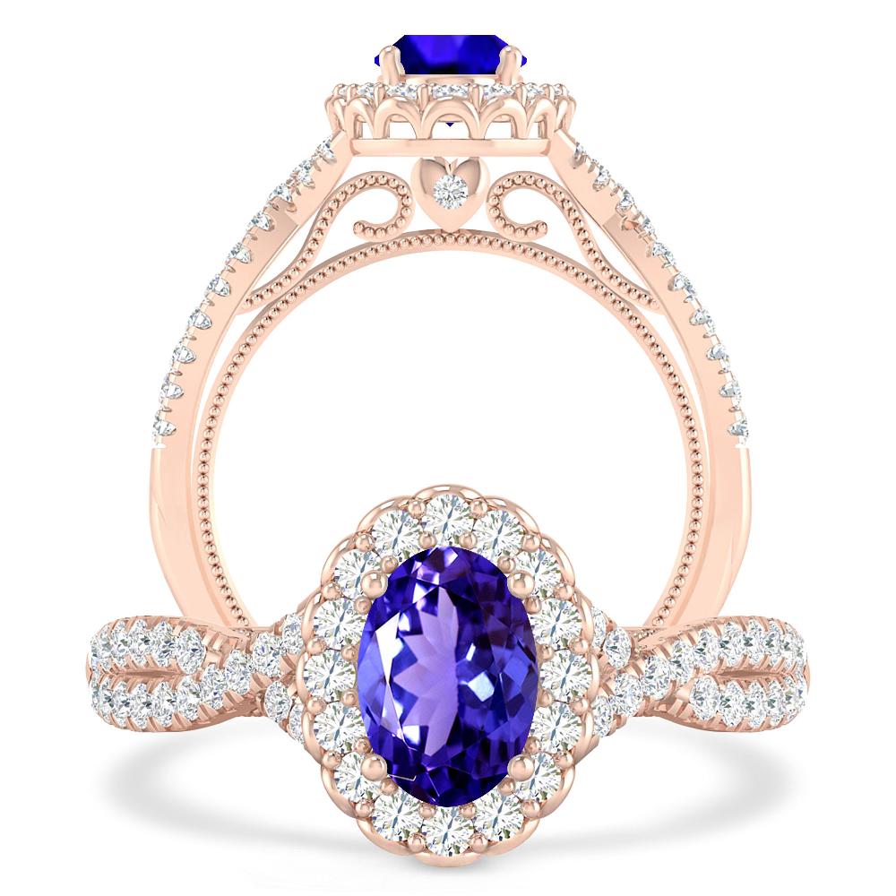 Rose Gold - Tanzanite