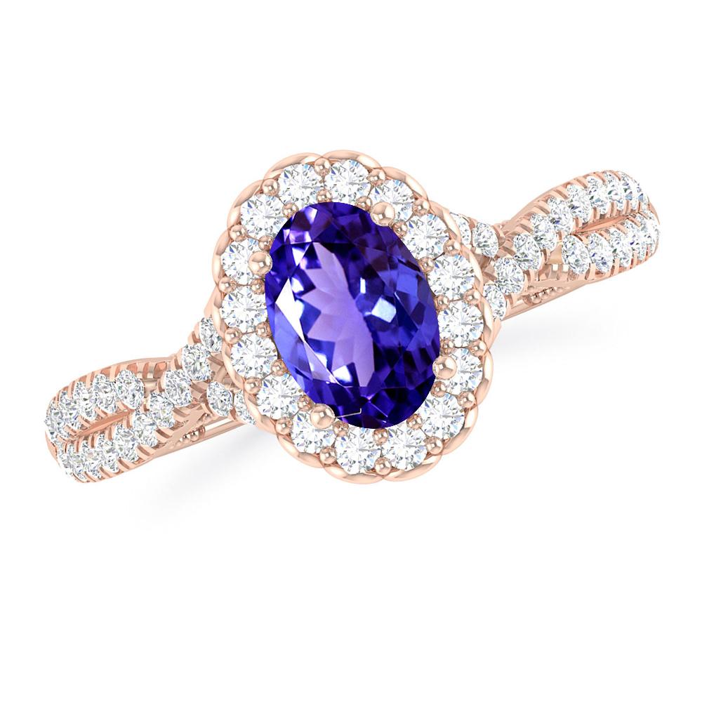 Rose Gold - Tanzanite