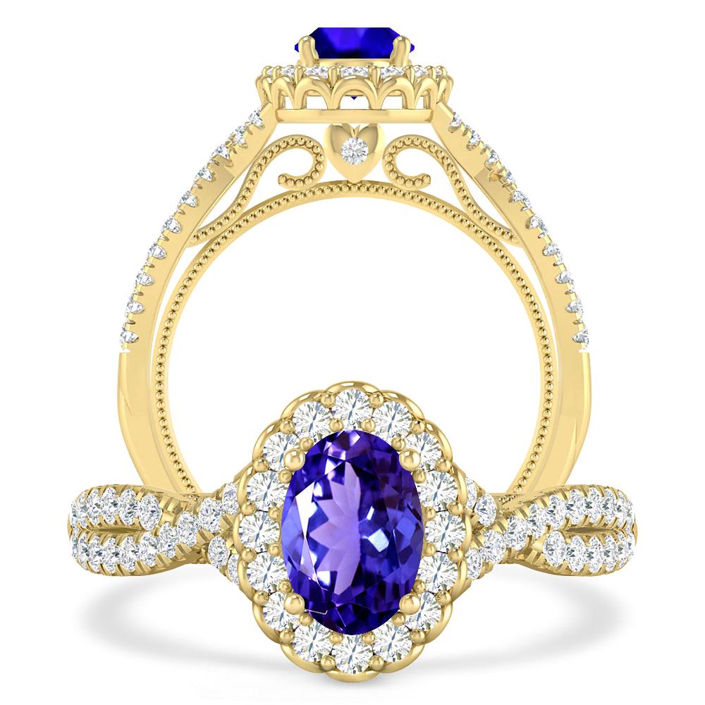 Yellow Gold - Tanzanite