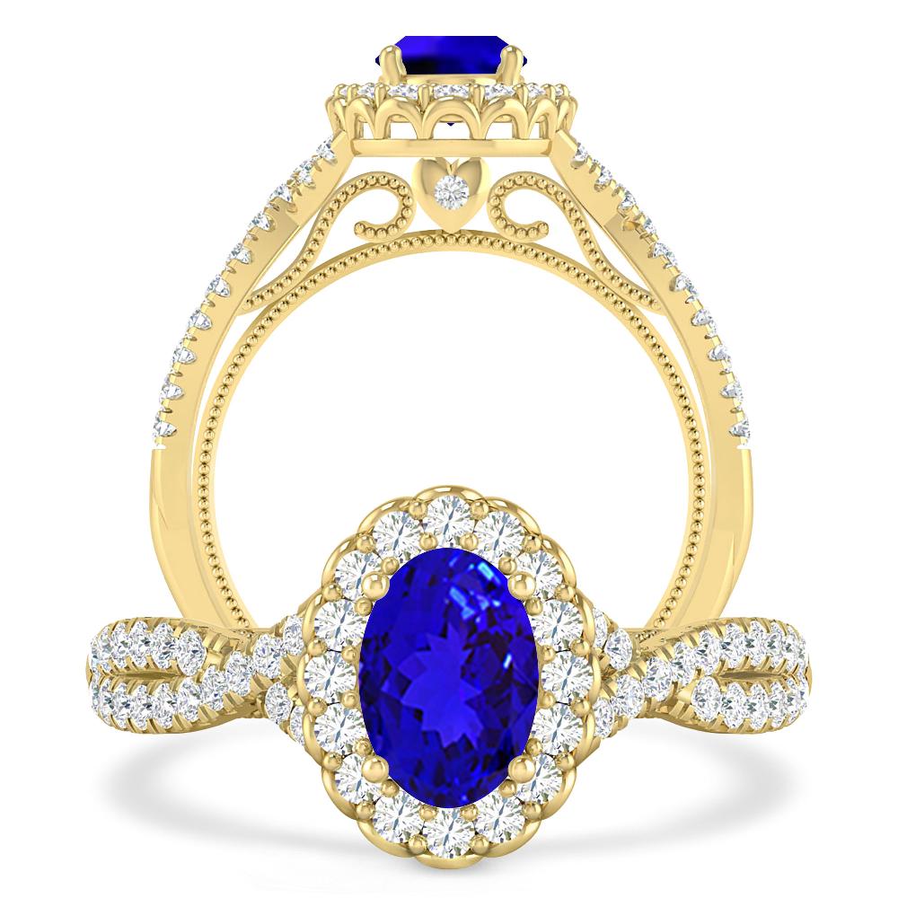 Yellow Gold - Tanzanite