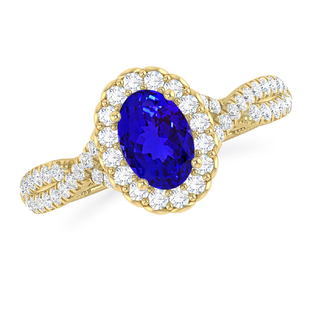 Yellow Gold - Tanzanite