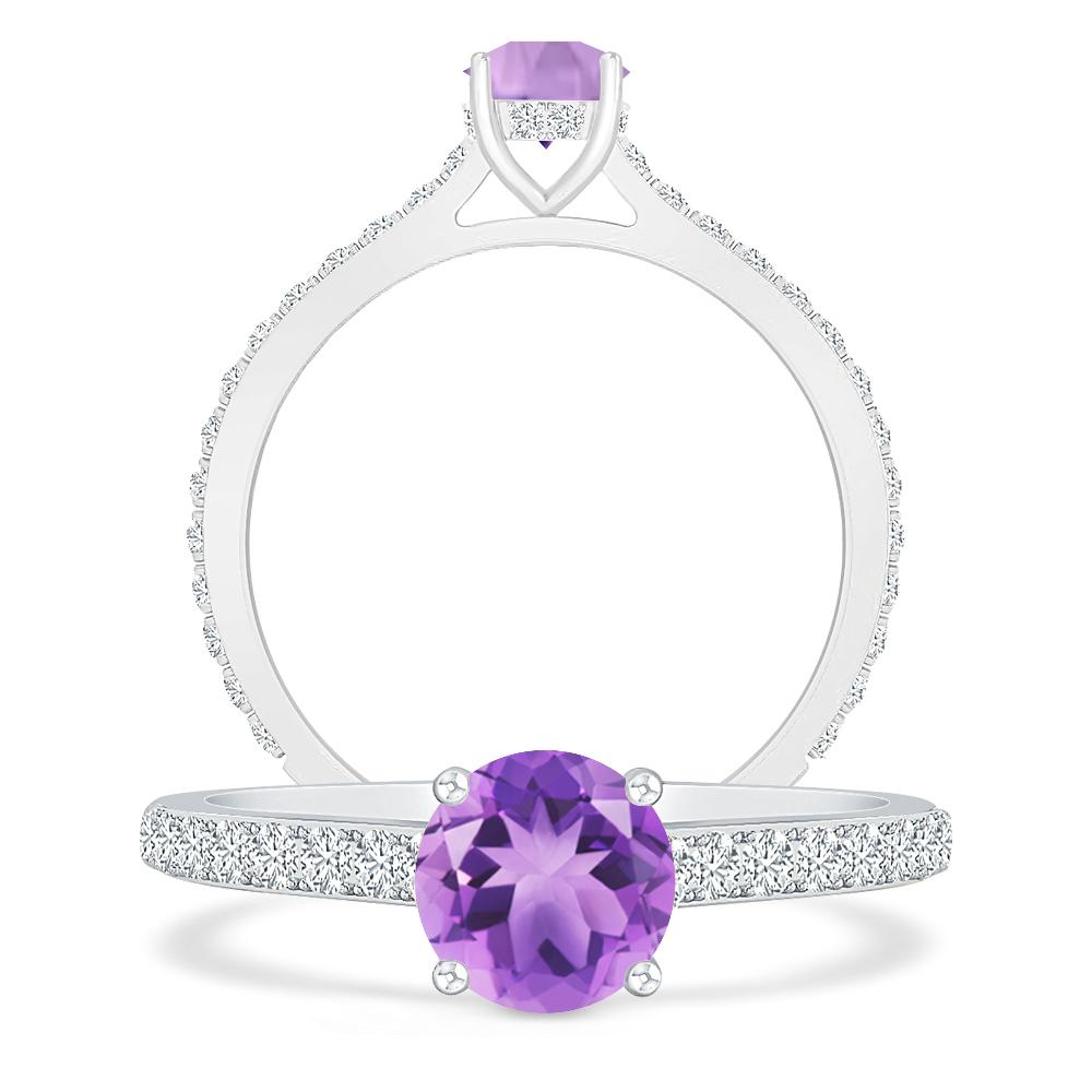 White Gold - Amethyst