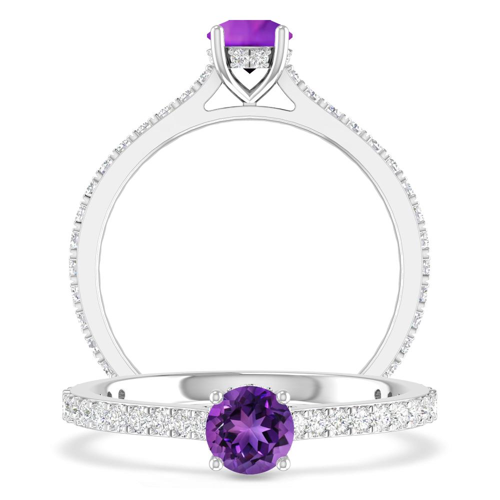 White Gold - Amethyst