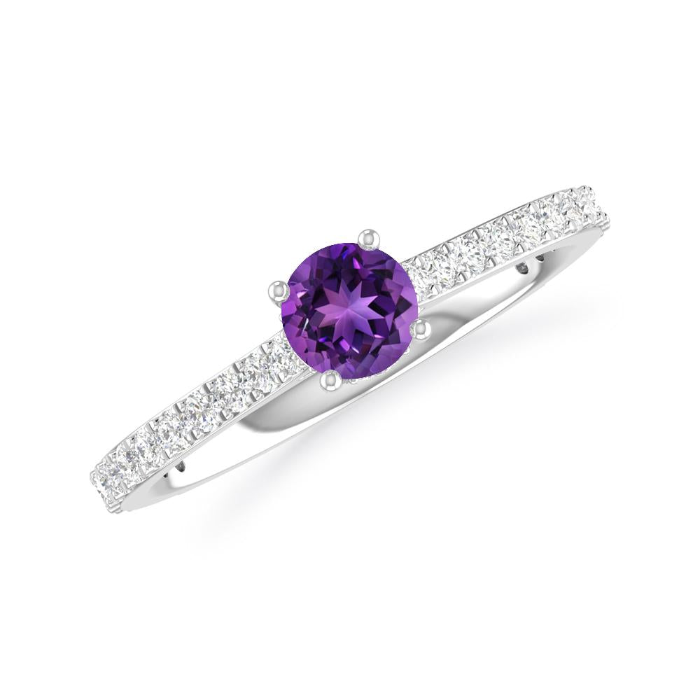 White Gold - Amethyst