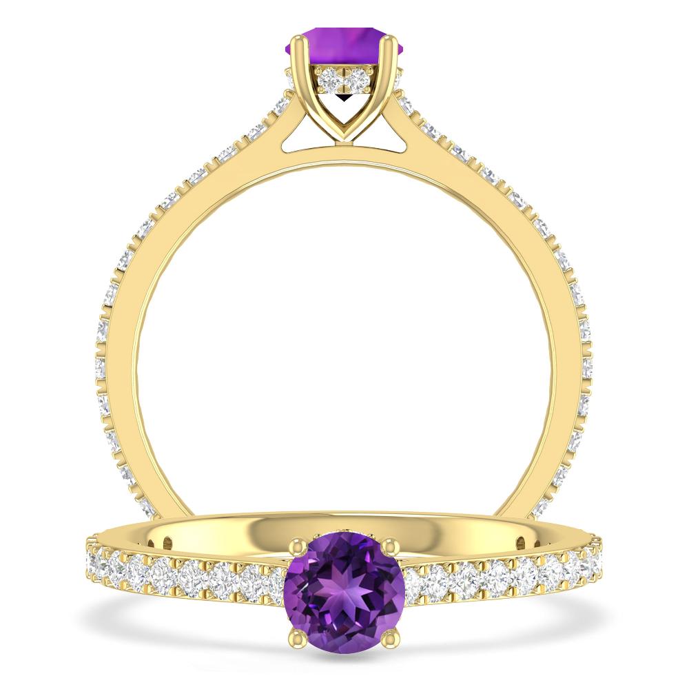 Yellow Gold - Amethyst