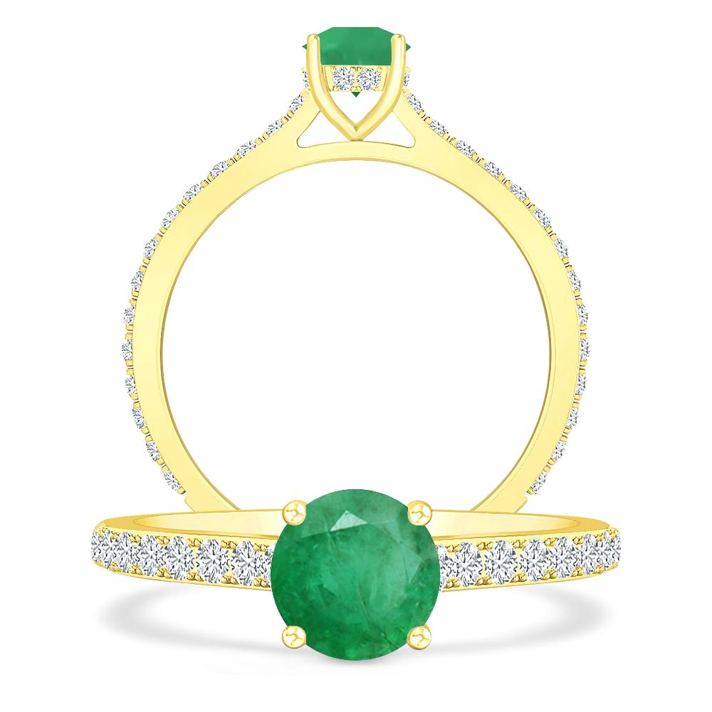 Yellow Gold - Emerald