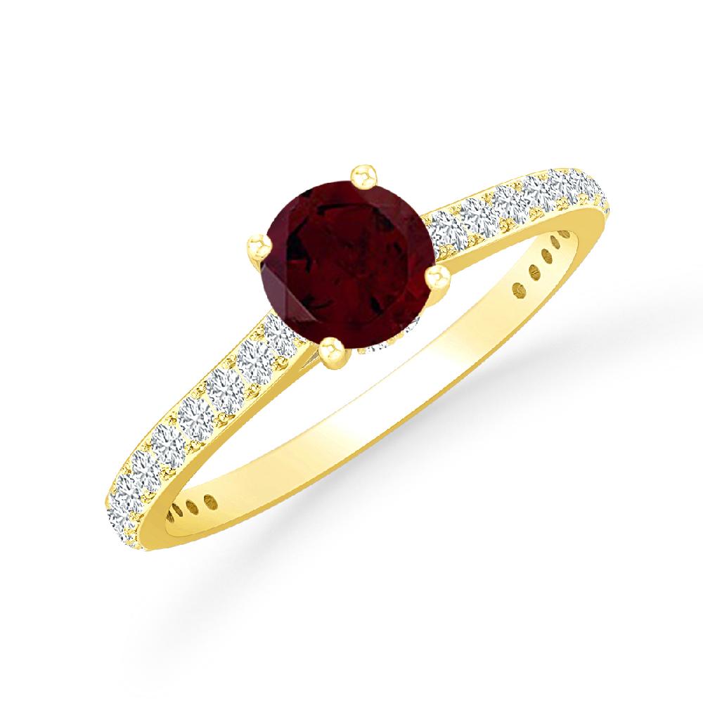 Yellow Gold - Garnet