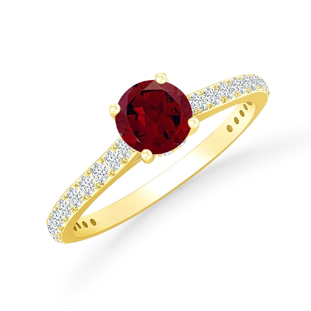 Yellow Gold - Garnet