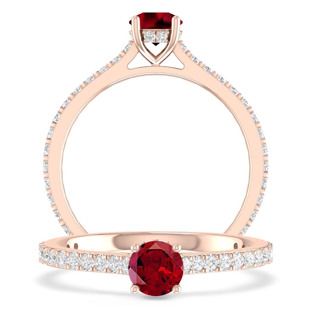 Rose Gold - Garnet