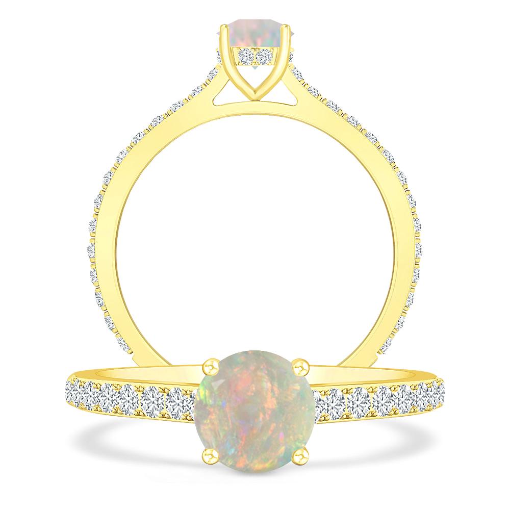 Yellow Gold - Opal