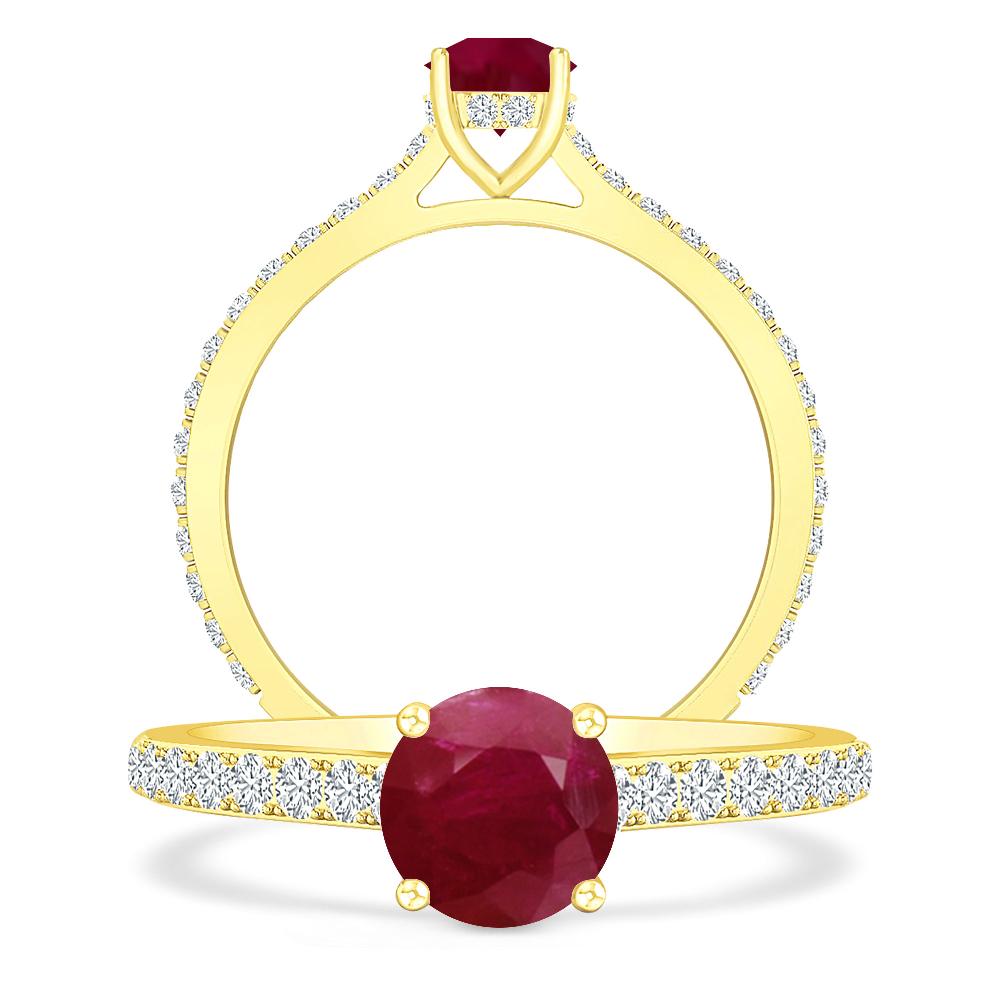 Yellow Gold - Ruby