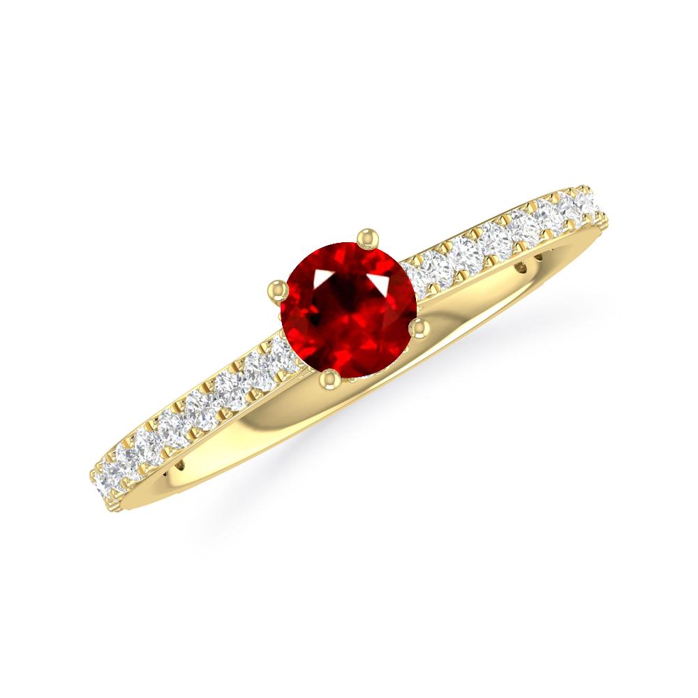 Yellow Gold - Ruby