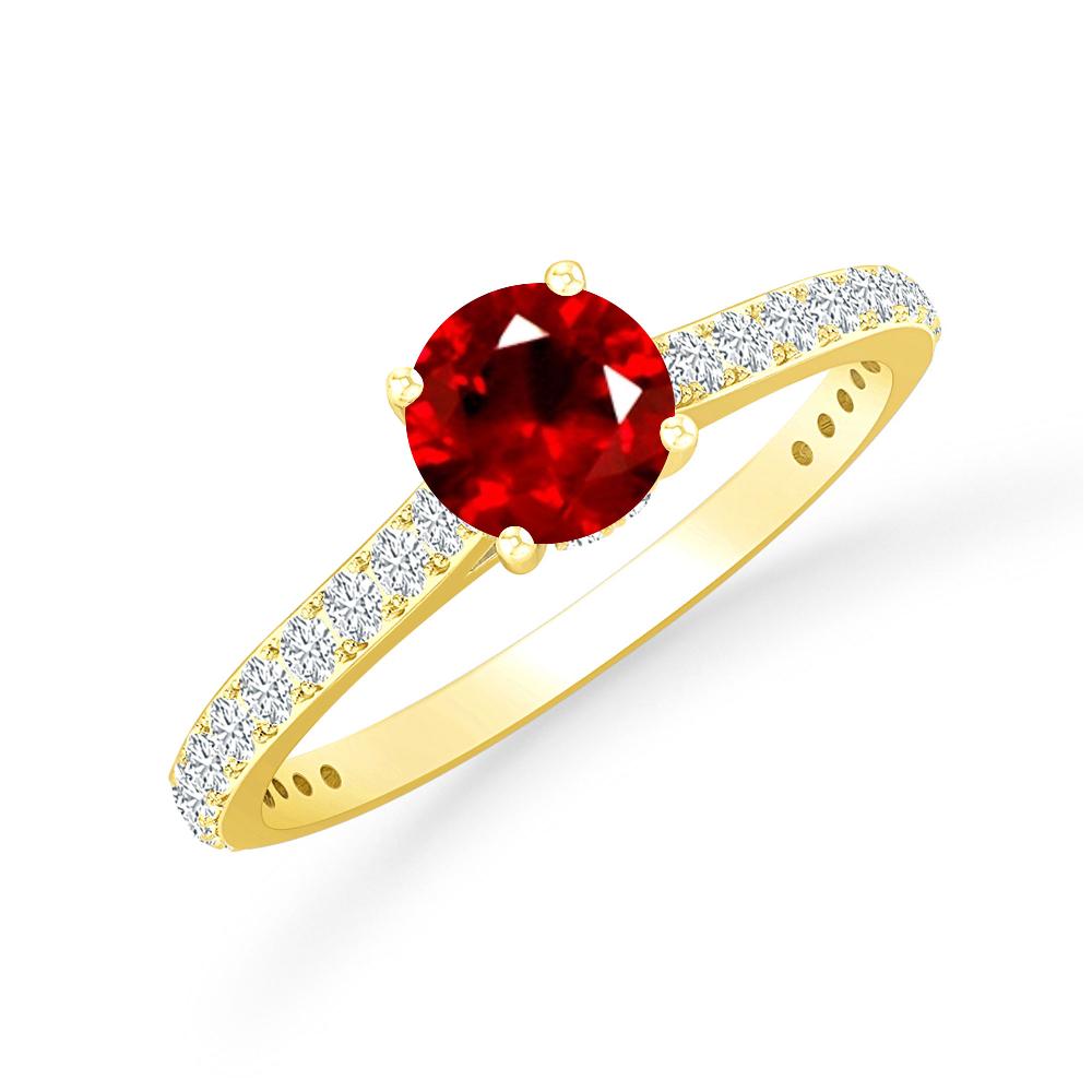 Yellow Gold - Ruby