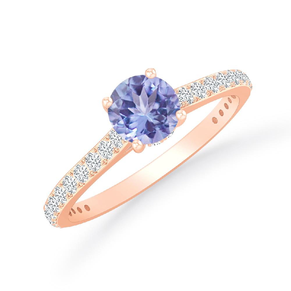 Rose Gold - Tanzanite