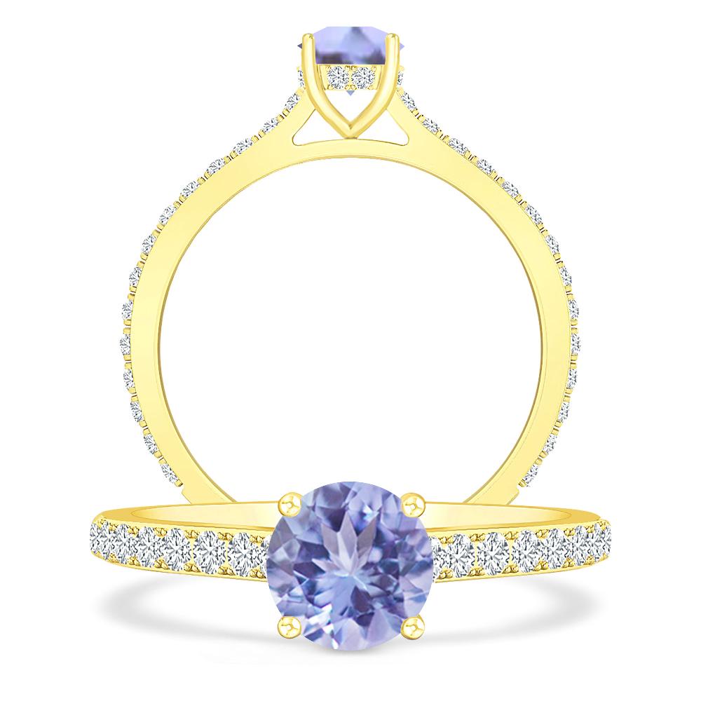 Yellow Gold - Tanzanite