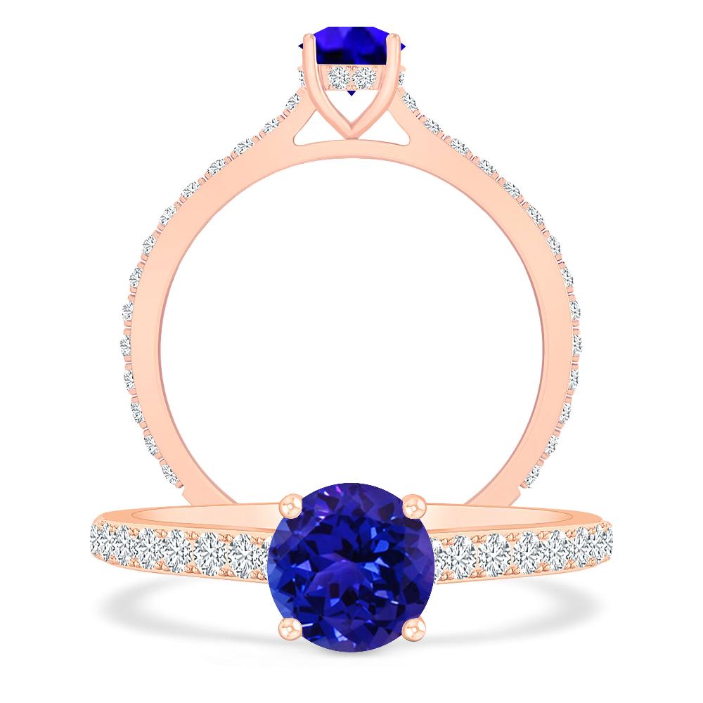 Rose Gold - Tanzanite